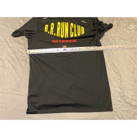 Nike Shirt Mens Medium Black Dri Fit Blue Ribbon Run Club Rise 365 Pinwheel - Picture 7 of 8